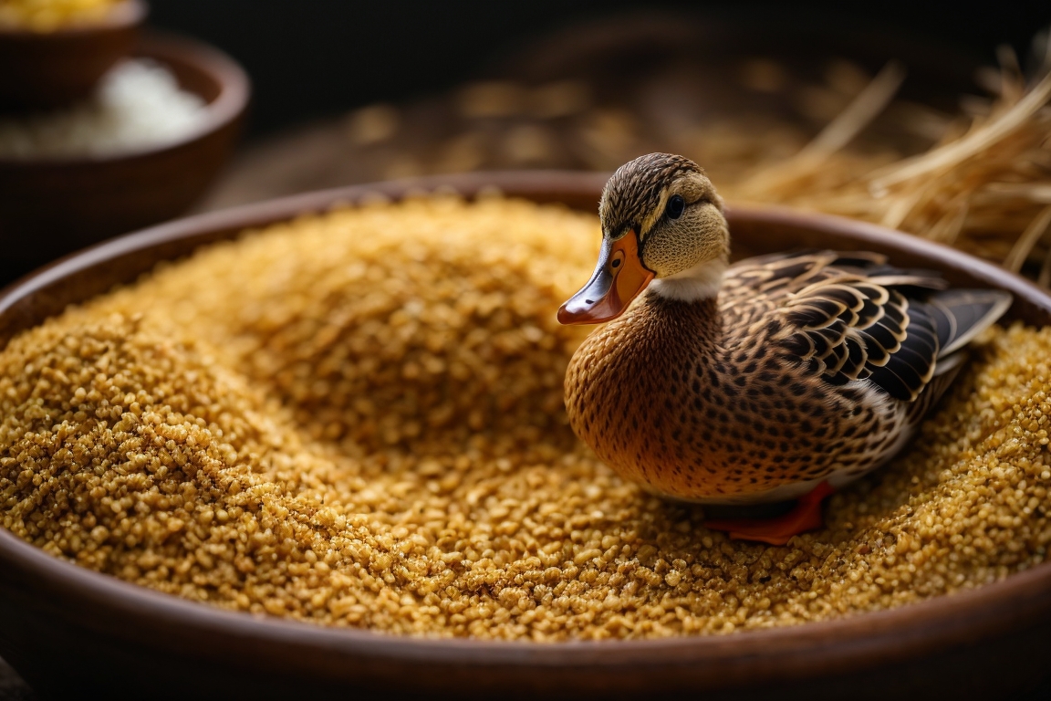 Feeding Millet Grains to Ducks