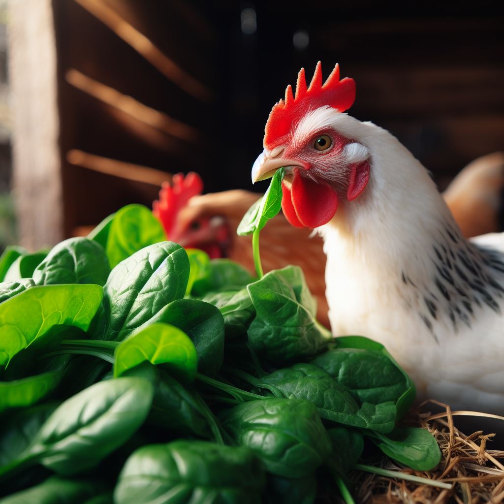 Feeding Spinach to Chickens