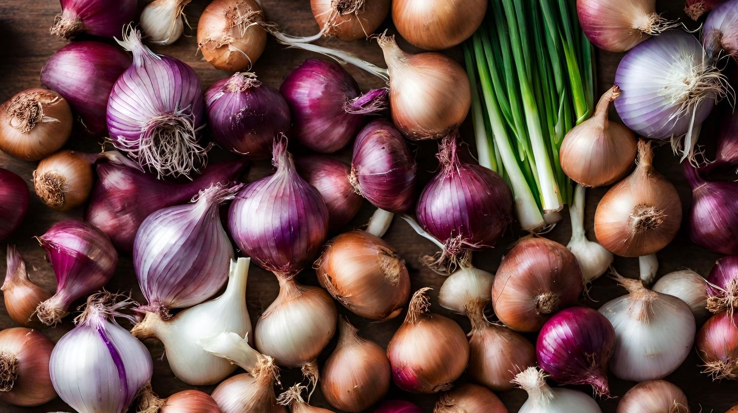 Piles of Different Onion
