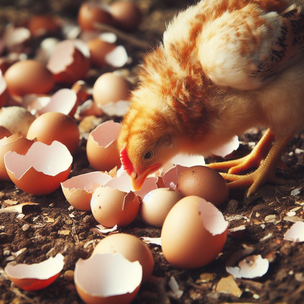 Serving Eggshells for Chickens